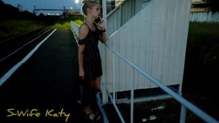 The Confused Sweetheart Was Anticipating The Train When She Received A Steamy Surprise And A Messy Finish In Public.