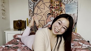 Innocent Chinese Girl Excitedly Creates Solo Video For Our Pleasure