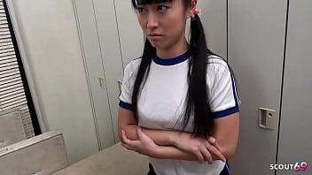 Shy Japanese Schoolgirl Gives First Oral Pleasure And Swallows For Classmate