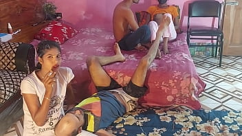 College Couples Hanif & Popy With Sumona & Manik In Desi Romance Video