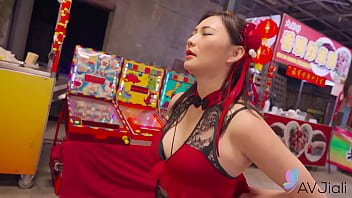 Chinese Woman Mio Has Passionate Encounter At Night Market.