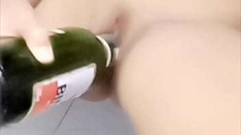 Alternative Title: Using A Bottle For Solo Pleasure Leading To External Release