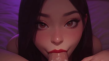 Deseo que me trague – Adolescente asiática oral POV – Generado con IA