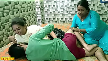 Indian Beauty Enjoys Steamy Threesome With Boyfriend And Sister-in-law! Hindi Adult Content