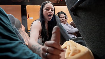Sneaky Bus Ride With A Naughty Teen