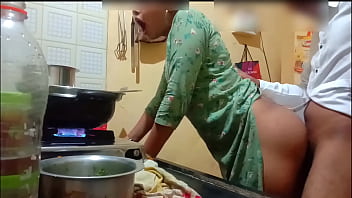Spicy Kitchen Rendezvous With A Tempting Indian Wife