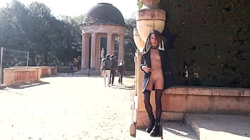 Stripping Down Under The Barcelona Sun In A Public Park