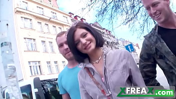 Lina Arian’s Park Stroll Turns Steamy When Three Strangers Invite Her Home For A Wild Group Encounter.
