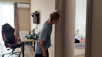 Caught My Straight Buddy Stroking It To Some Hot Guy-on-guy Action