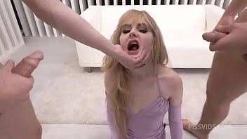 A Greedy Girl’s Three Holes Stuffed With Massive Cocks, Making Her Drench The Room With Pleasure
