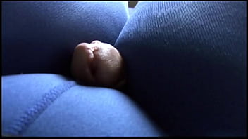 Blue Nylon Pantyhose Soaked With Cum