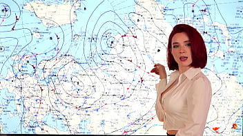 Live News Gets Steamy As The Weather Presenter Takes Two Loads On Air, Pov.