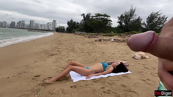 Can I Cover Your Tits With My Cum After I Flash You On The Beach?