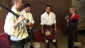 A Kinky Blonde Milf Gets A Rough Double Penetration In A Sweaty Anal Foursome With Three Men