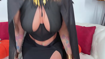 Naughty Halloween Treat: A Deep Throat And Backdoor Surprise