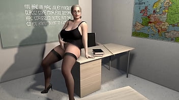 Naughty Teacher Pleasures Herself For Her Class